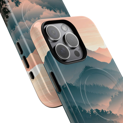 Teal Tough 2.0 Magsafe Phone Case for iPhone - Alpine Teal Horizon