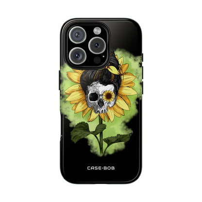 Sonnenblumen-Schädel iPhone 16 Pro Case - Tough