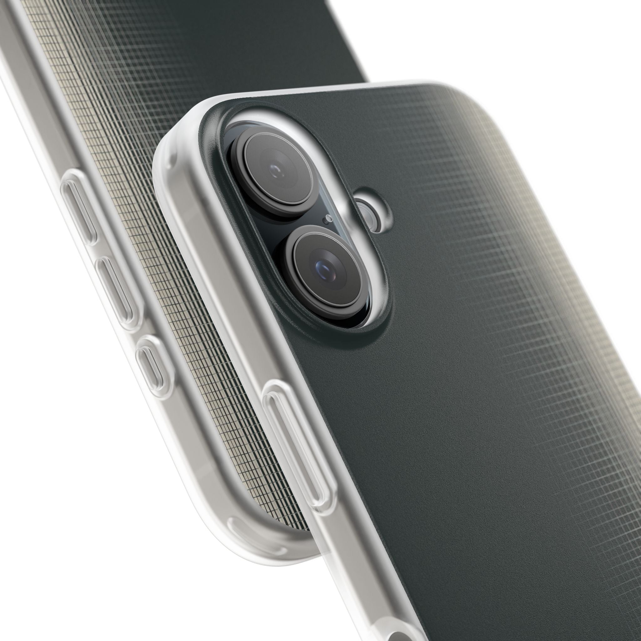 Grey Lite Phone Case for iPhone - Charcoal Tech Grid