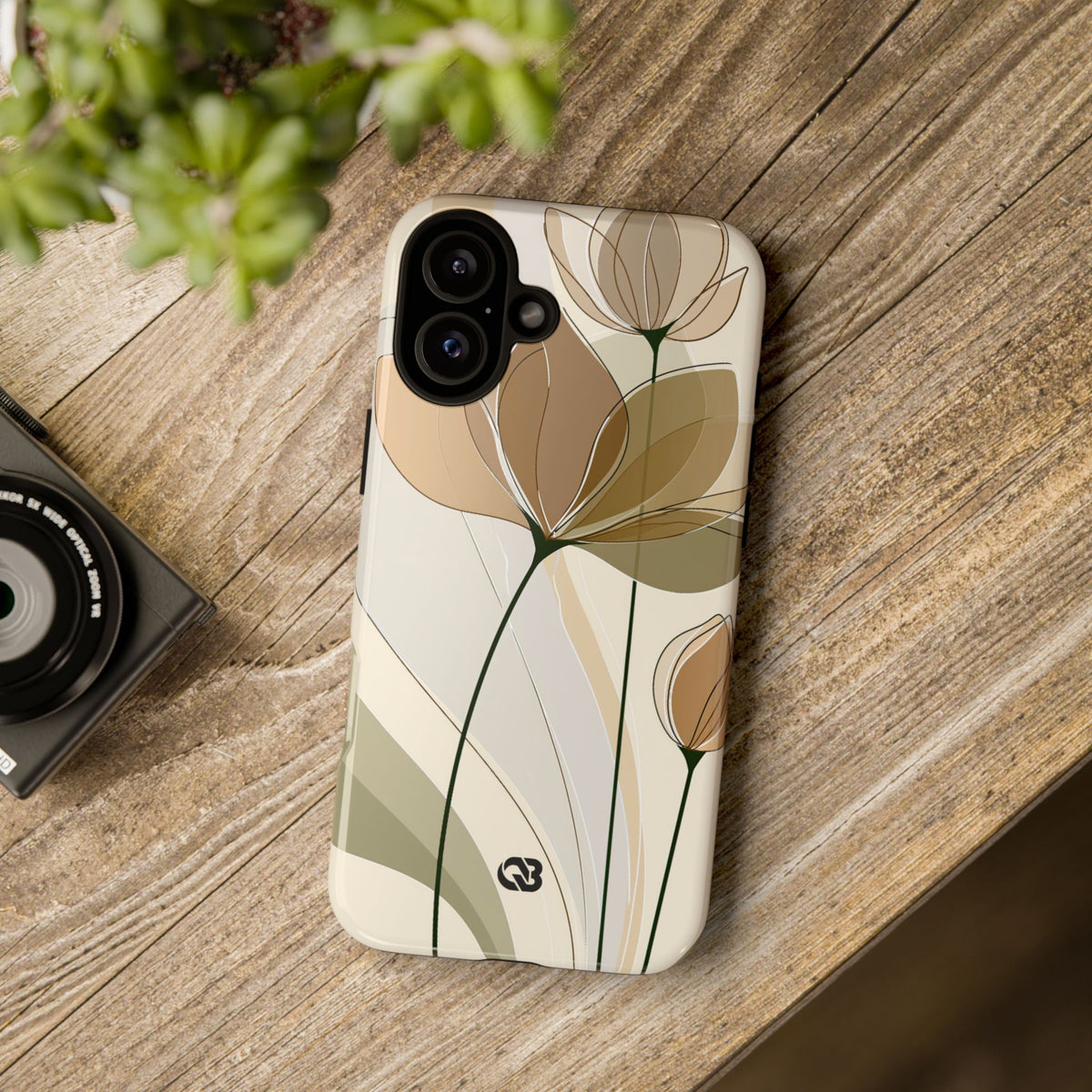 Translucent Petal Contour · Tough Phone Case for iPhone · Beige