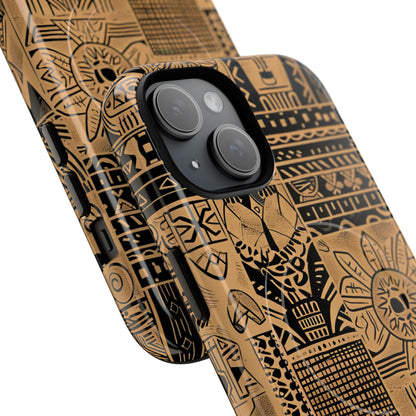 Tribal Faces iPhone 15 Case - Tough+
