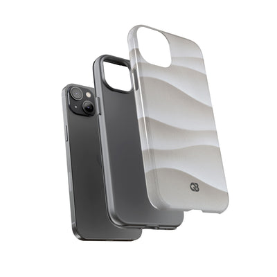 White Tough Phone Case for iPhone - Arctic Flow Ridges