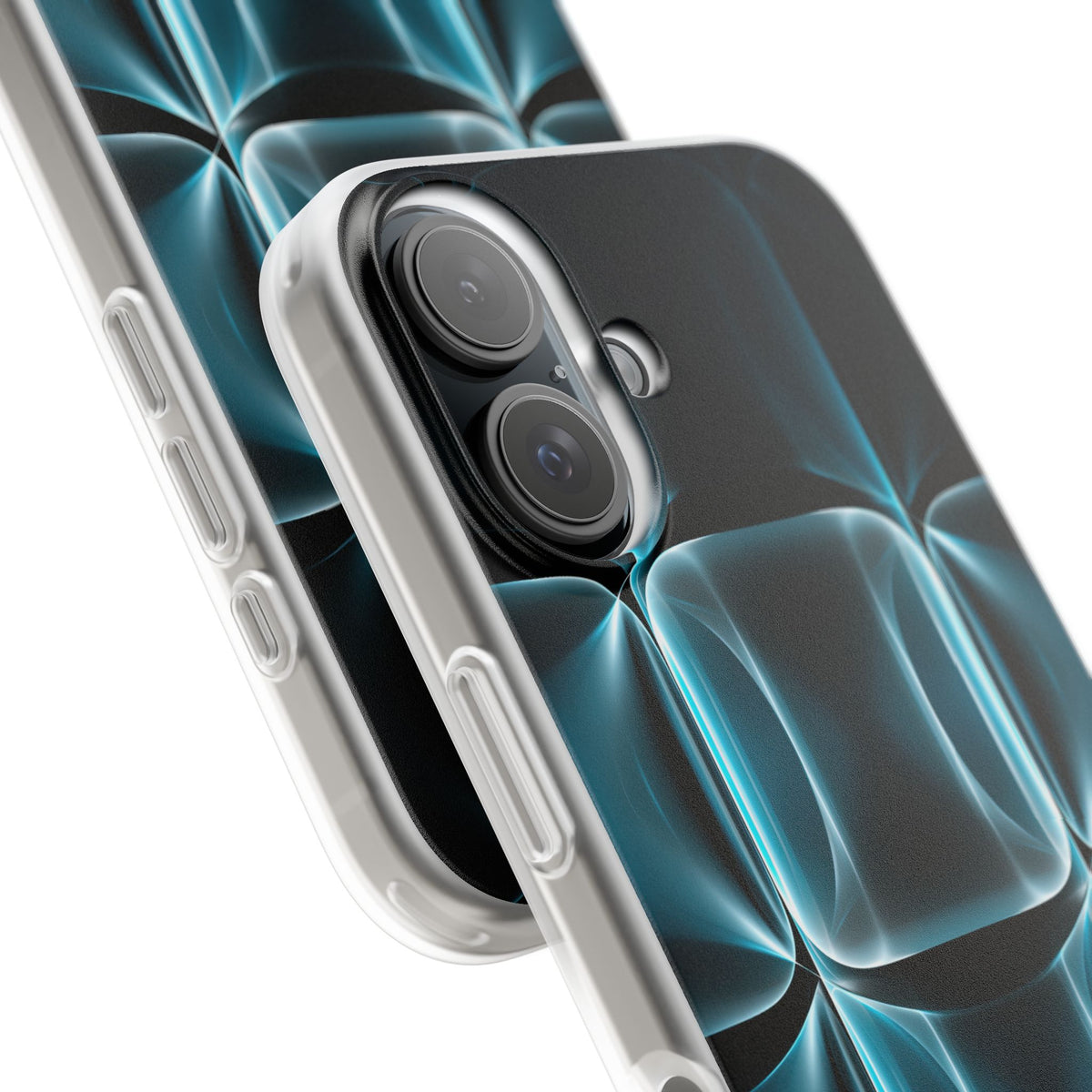 Translucent Cyber Grid · Lite Phone Case for iPhone ·  Teal