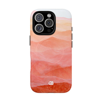 Alpenglow Ridge Vista · Tough 2.0 Magnetic Phone Case for iPhone · Orange
