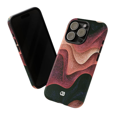 Rose Contour Waves · Tough Phone Case for iPhone · Pink