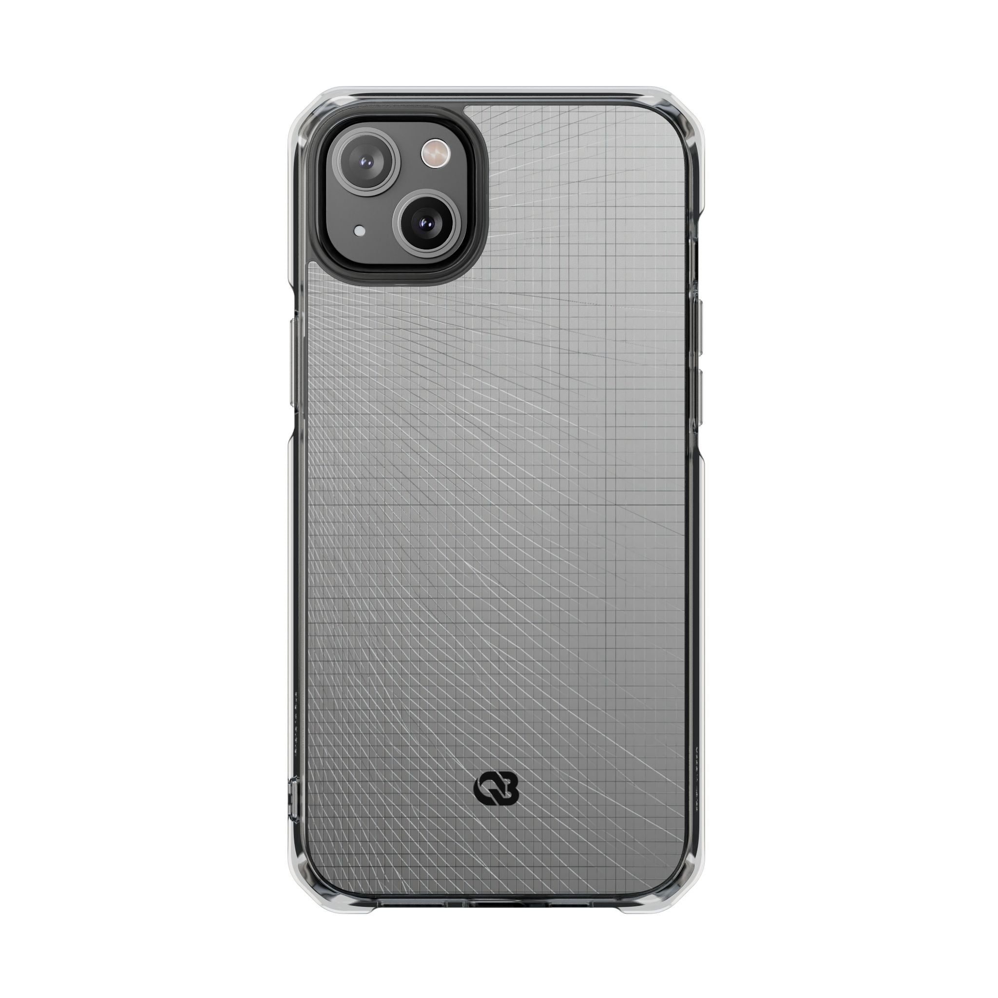 Grey Impact MagSafe Phone Case for iPhone - Chrome Mesh Warp