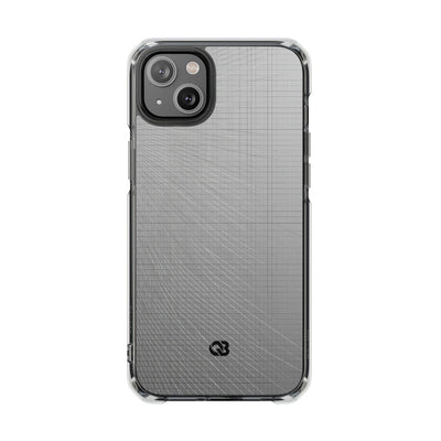 Grey Impact MagSafe Phone Case for iPhone - Chrome Mesh Warp
