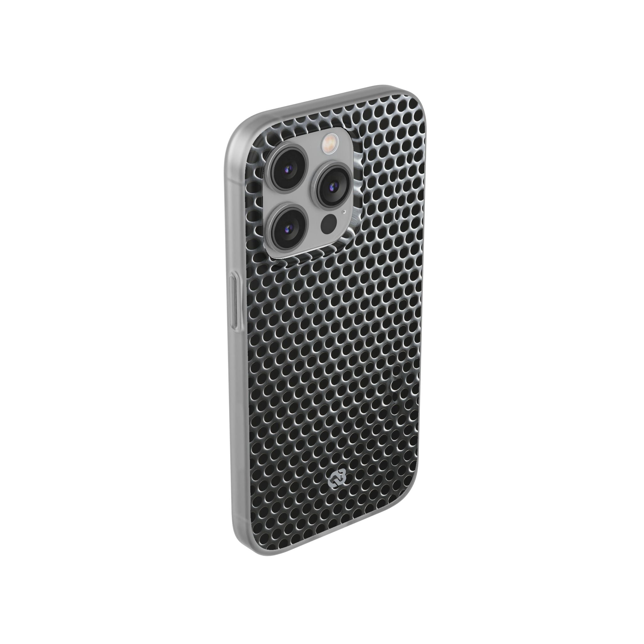 Silver Lite Phone Case for iPhone - Brutalist Steel Mesh