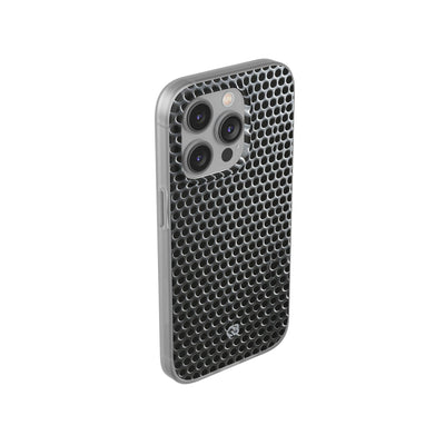 Silver Lite Phone Case for iPhone - Brutalist Steel Mesh