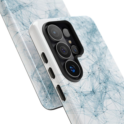Blue Tough Phone Case for Samsung - Glacial Neural Web