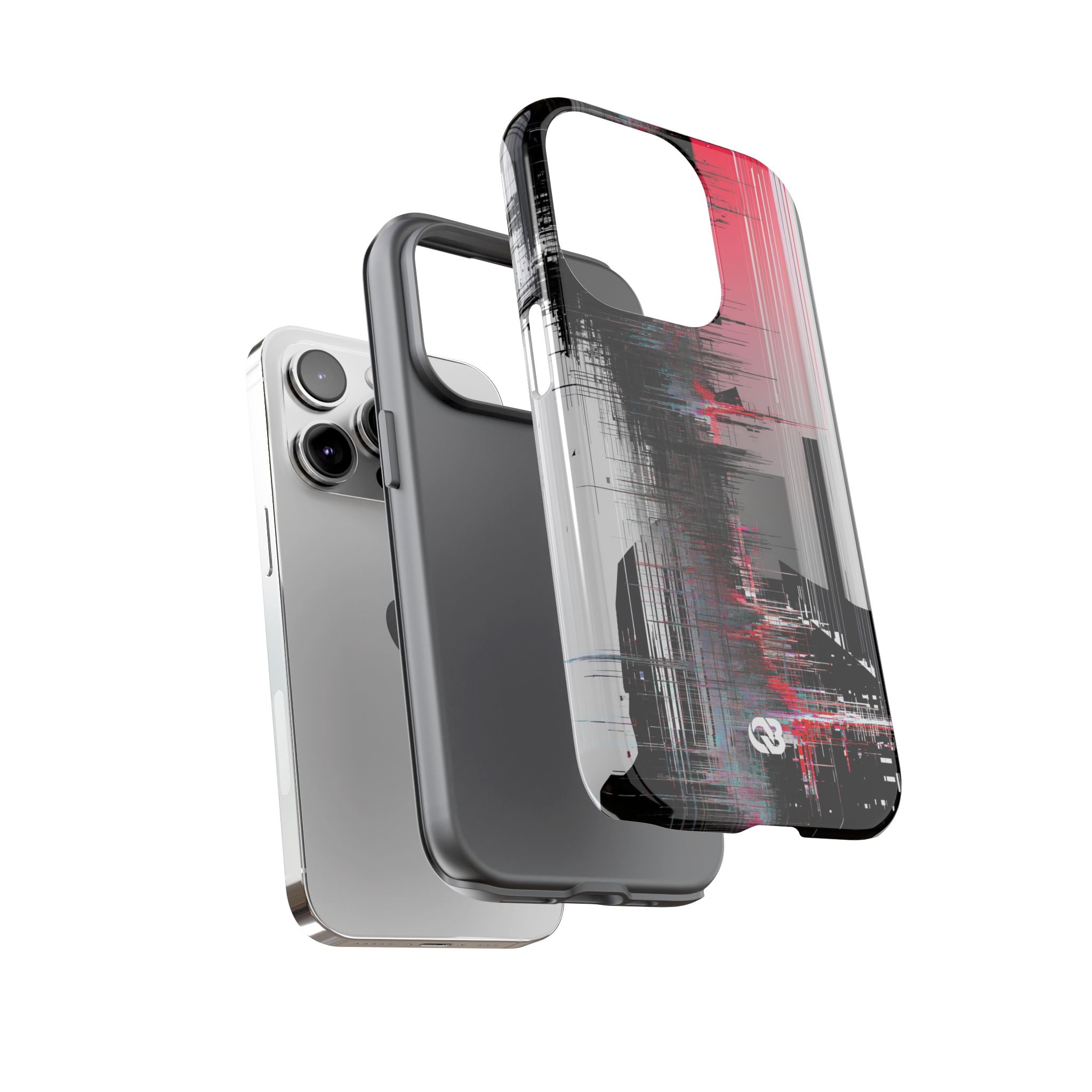 Black Tough Phone Case for iPhone - Crimson Data Leak