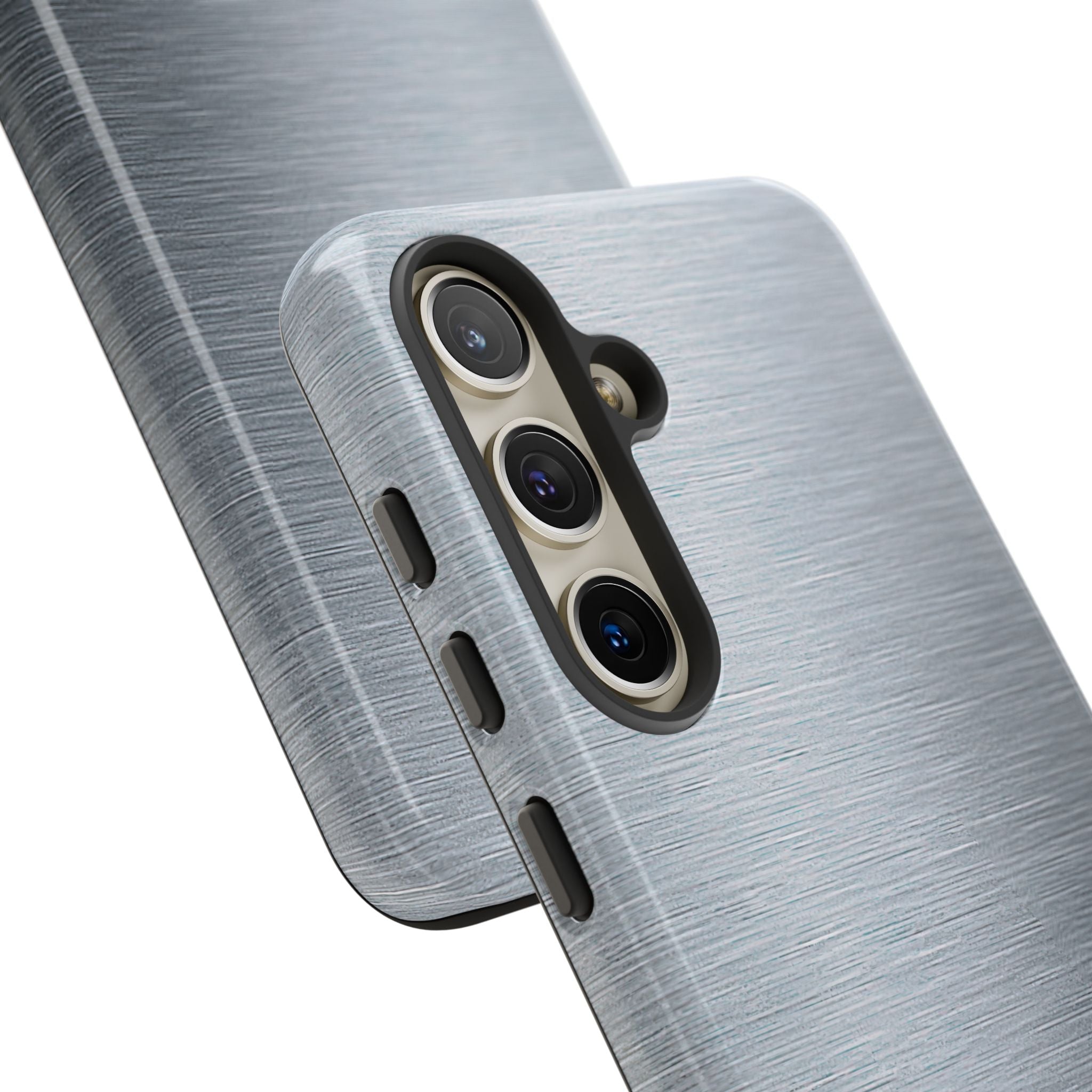 Silver Tough Phone Case for Samsung - Satin Chrome Grain