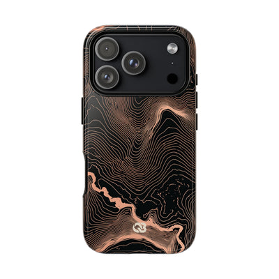 Mesa Elevation Contour · Tough Phone Case for iPhone · Black