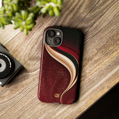 Gilded Crimson Flow · Tough Phone Case for iPhone · Red