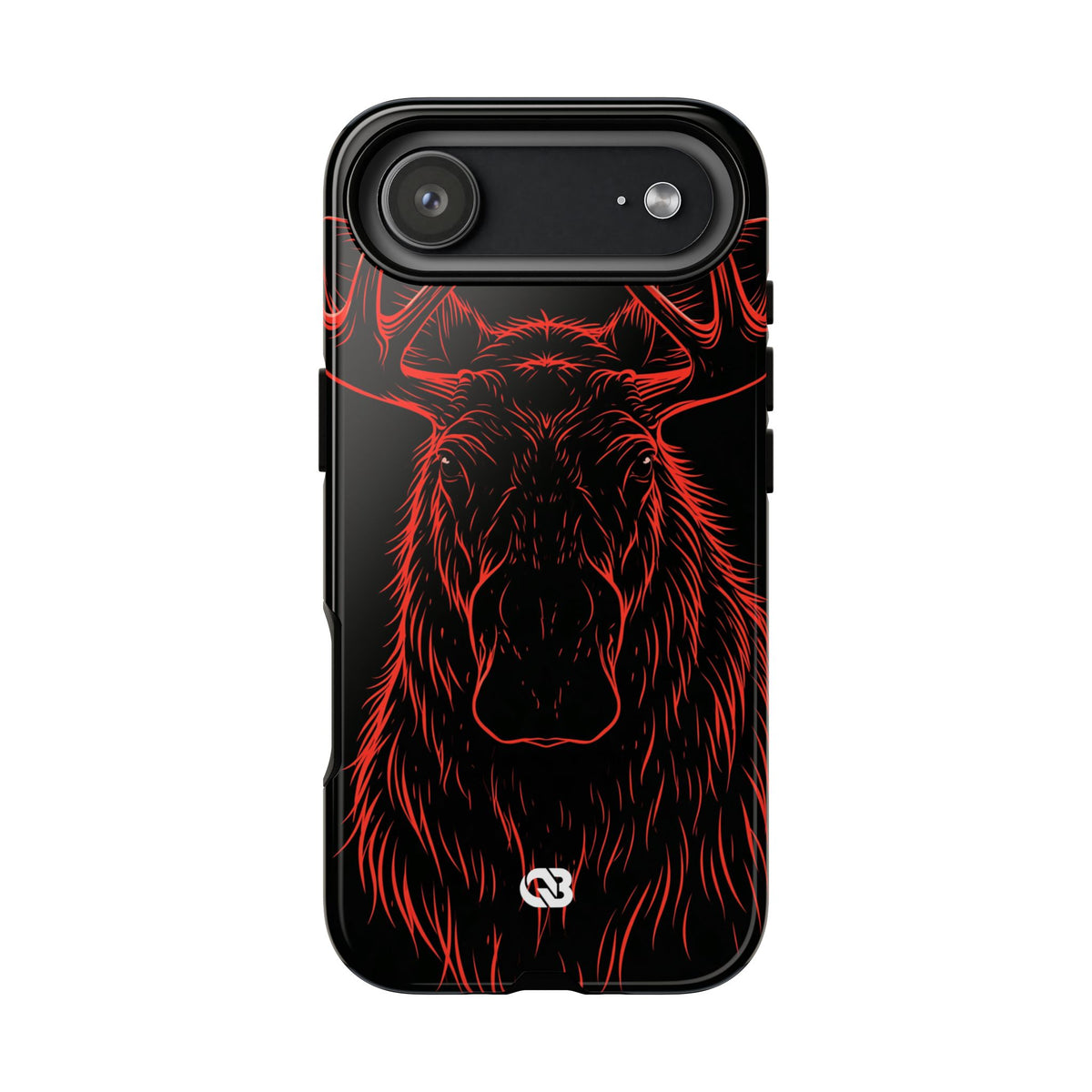 Crimson Horizon Moose · Tough Phone Case for iPhone · Black