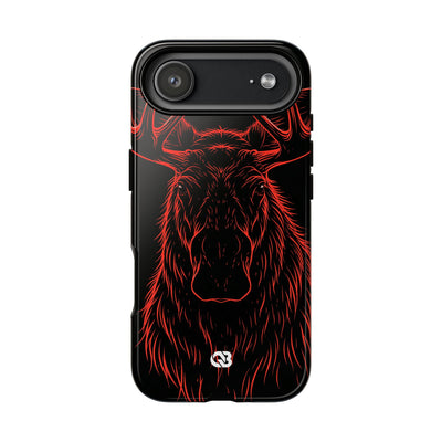 Crimson Horizon Moose · Tough Phone Case for iPhone · Black
