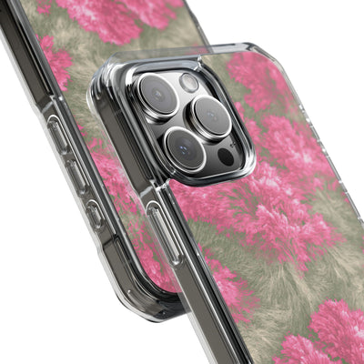 Digital Blossom · Clear Impact Magnetic Phone Case for iPhone · Pink