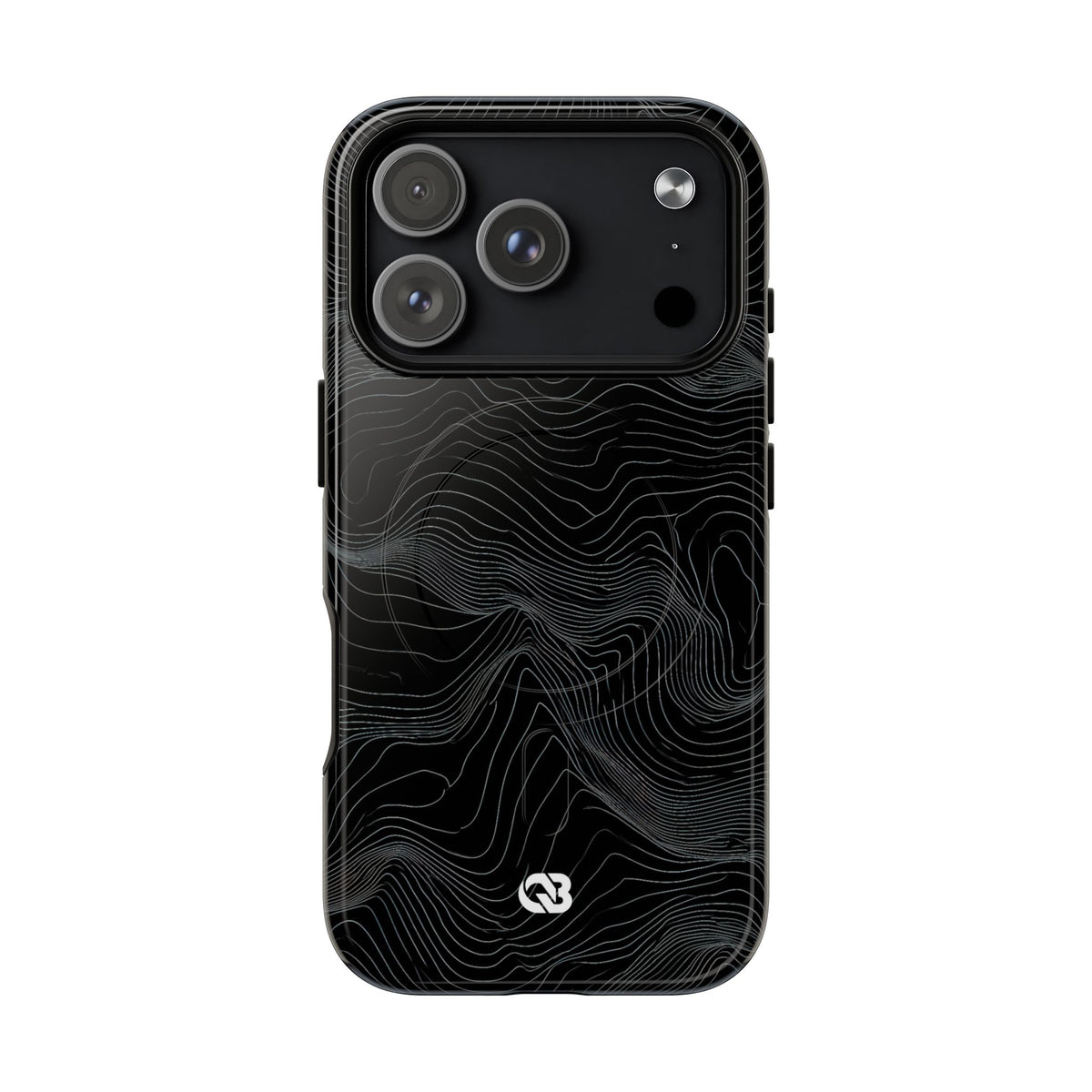 Obsidian Contour Elevation · Tough 2.0 Magnetic Phone Case for iPhone · Black