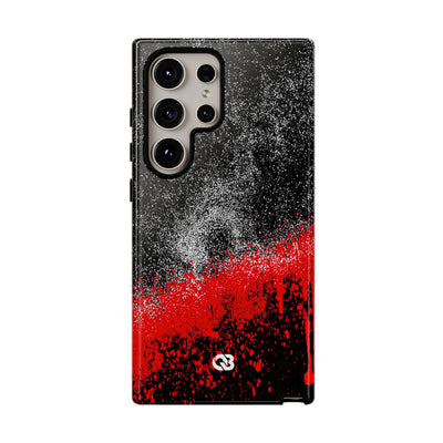 Crimson Noir Drip · Tough Phone Case for Samsung · Black