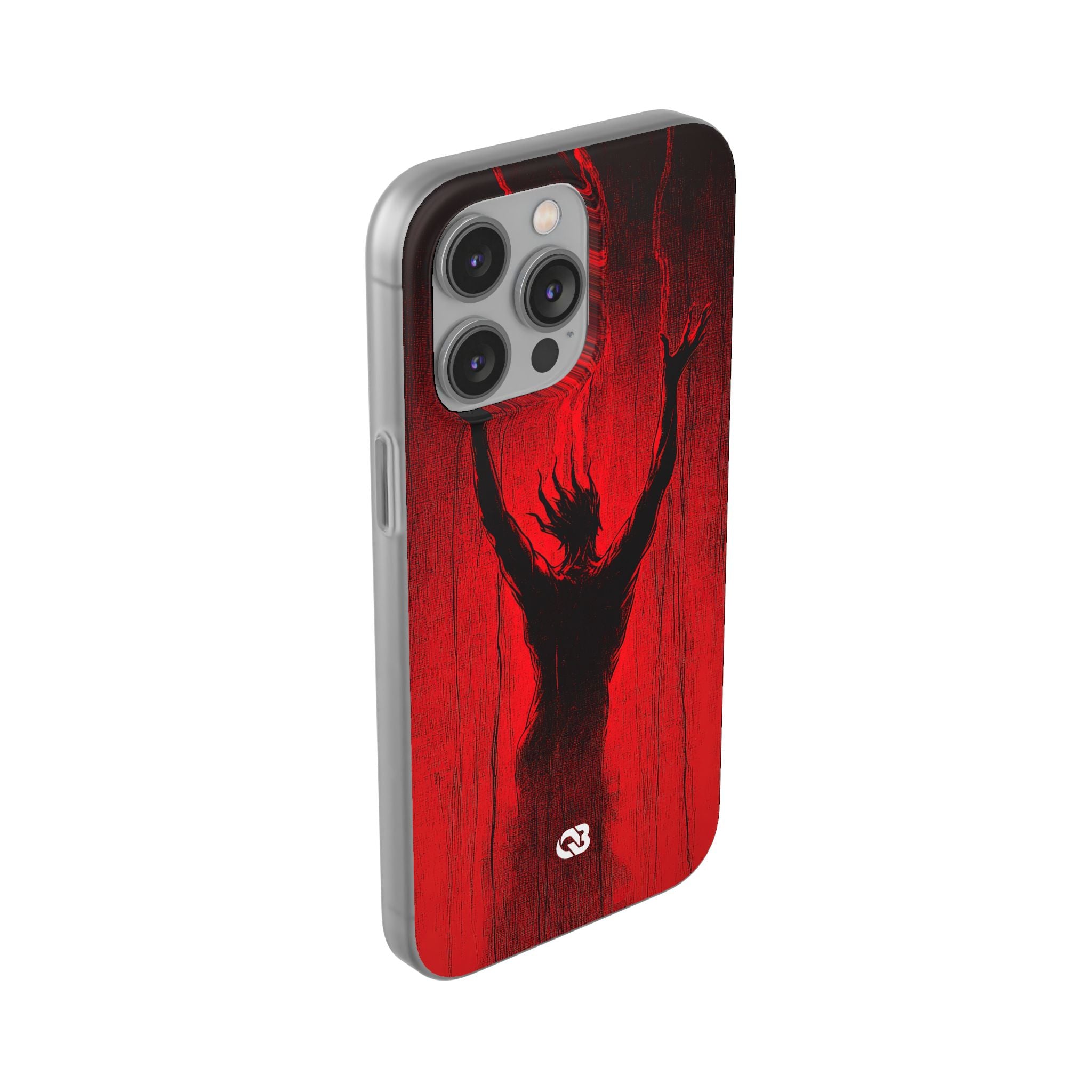 Crimson Shadow Ascent · Soft Custodia per iPhone