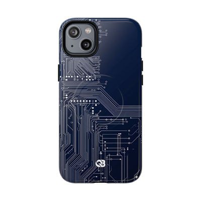 Blue Tough 2.0 Magsafe Phone Case for iPhone - Cobalt Data Stream