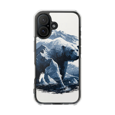 Fjord Summit Bear · Clear Impact Magnetic Phone Case for iPhone · Blue