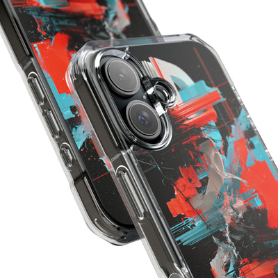 Fragmented Cyber Core · Clear Impact Magnetic Phone Case for iPhone ·  Black