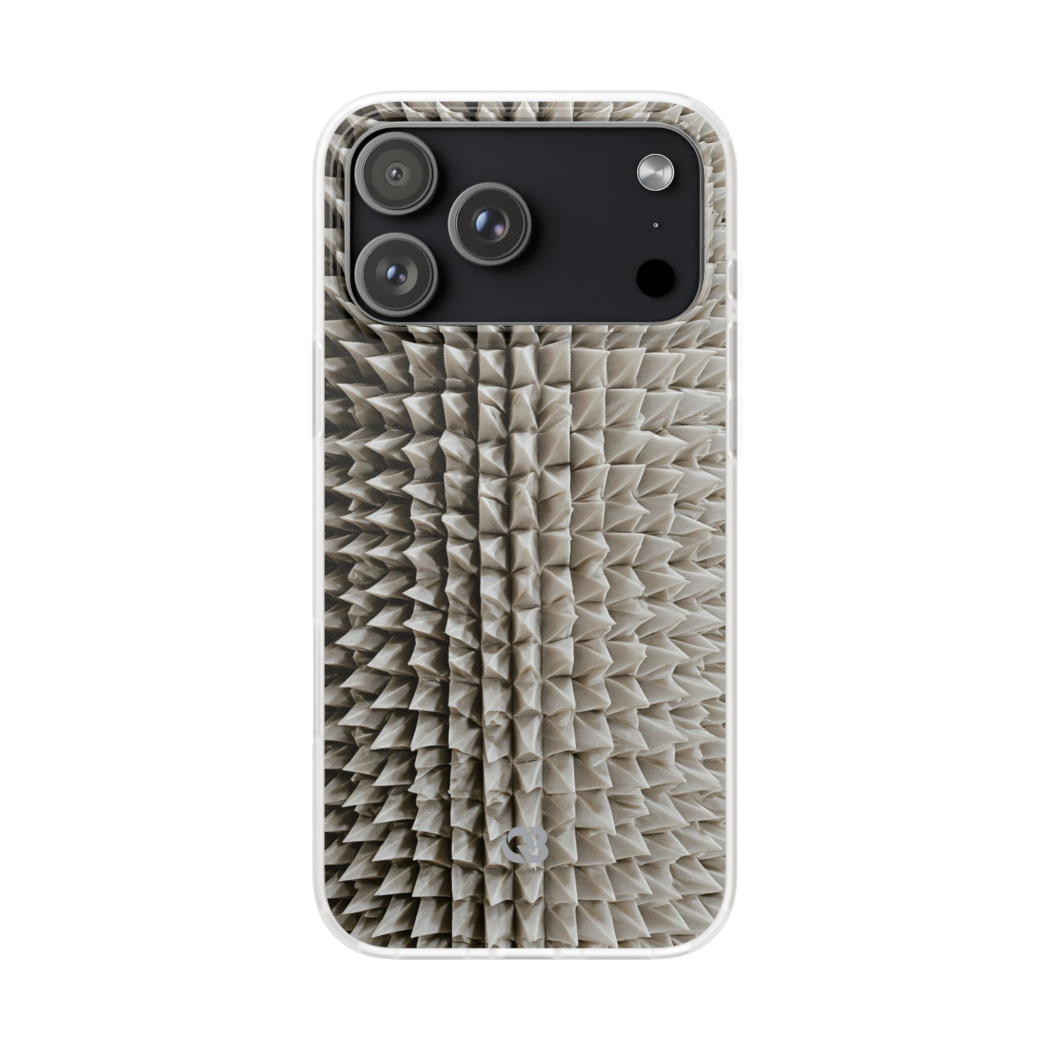 Beige Lite Phone Case for iPhone - Bone Spiked Grid