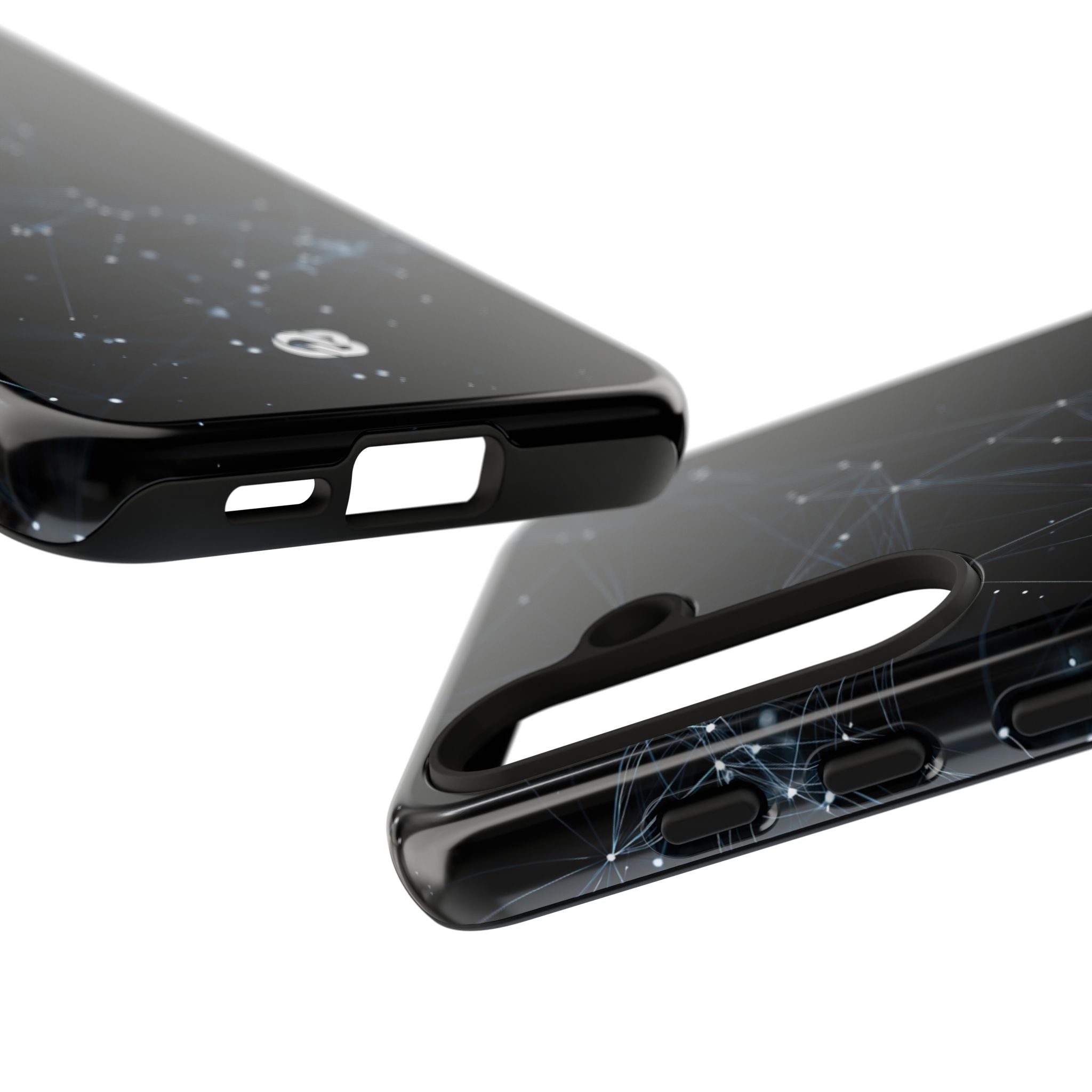 Black Tough Phone Case for Samsung - Arctic Neural Mesh