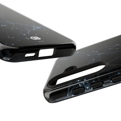 Black Tough Phone Case for Samsung - Arctic Neural Mesh