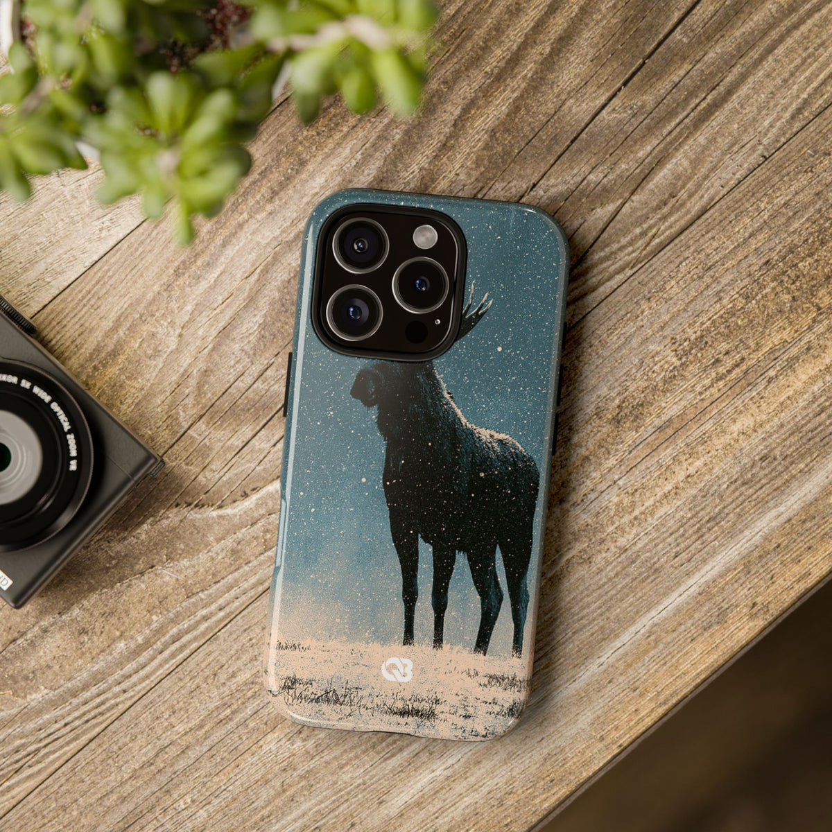 Nordic Boreal Moose · Tough Phone Case for iPhone · Blue