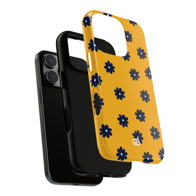 Navy Daisy Mustard · Tough Phone Case for iPhone