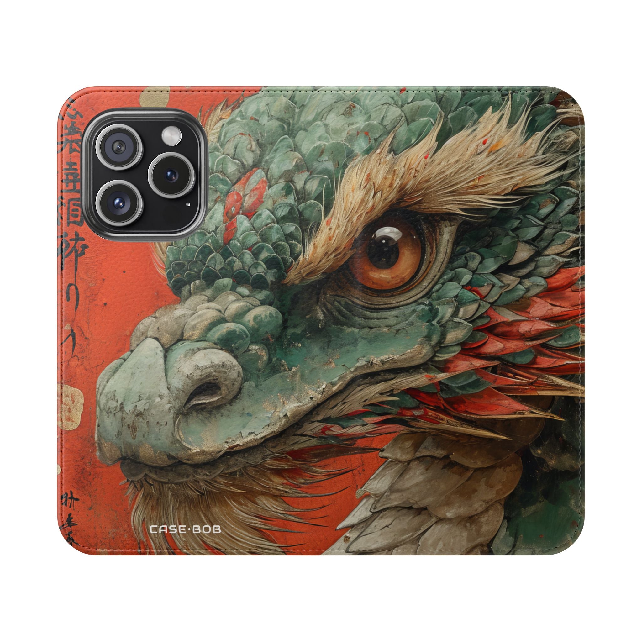Draak's Gaze Crimson - iPhone 15 Pro Case - Portemonnee