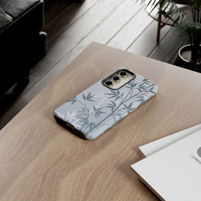 Blue Tough Phone Case for Samsung - Slate Bamboo Shadow
