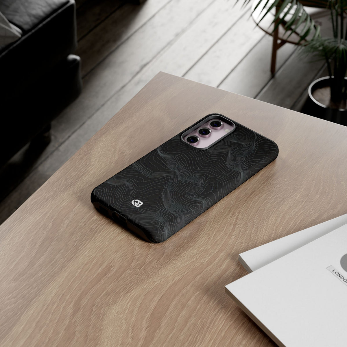 Obsidian Contour Elevation · Tough Phone Case for Samsung · Black