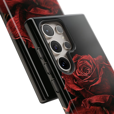 Crimson Noir Rose · Tough Phone Case for Samsung · Black