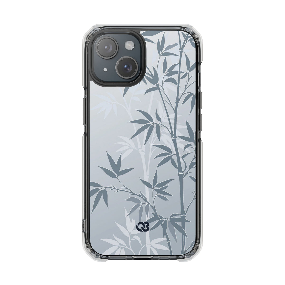 Misty Bamboo Grove · Clear Impact Magnetic Phone Case for iPhone ·  Blue