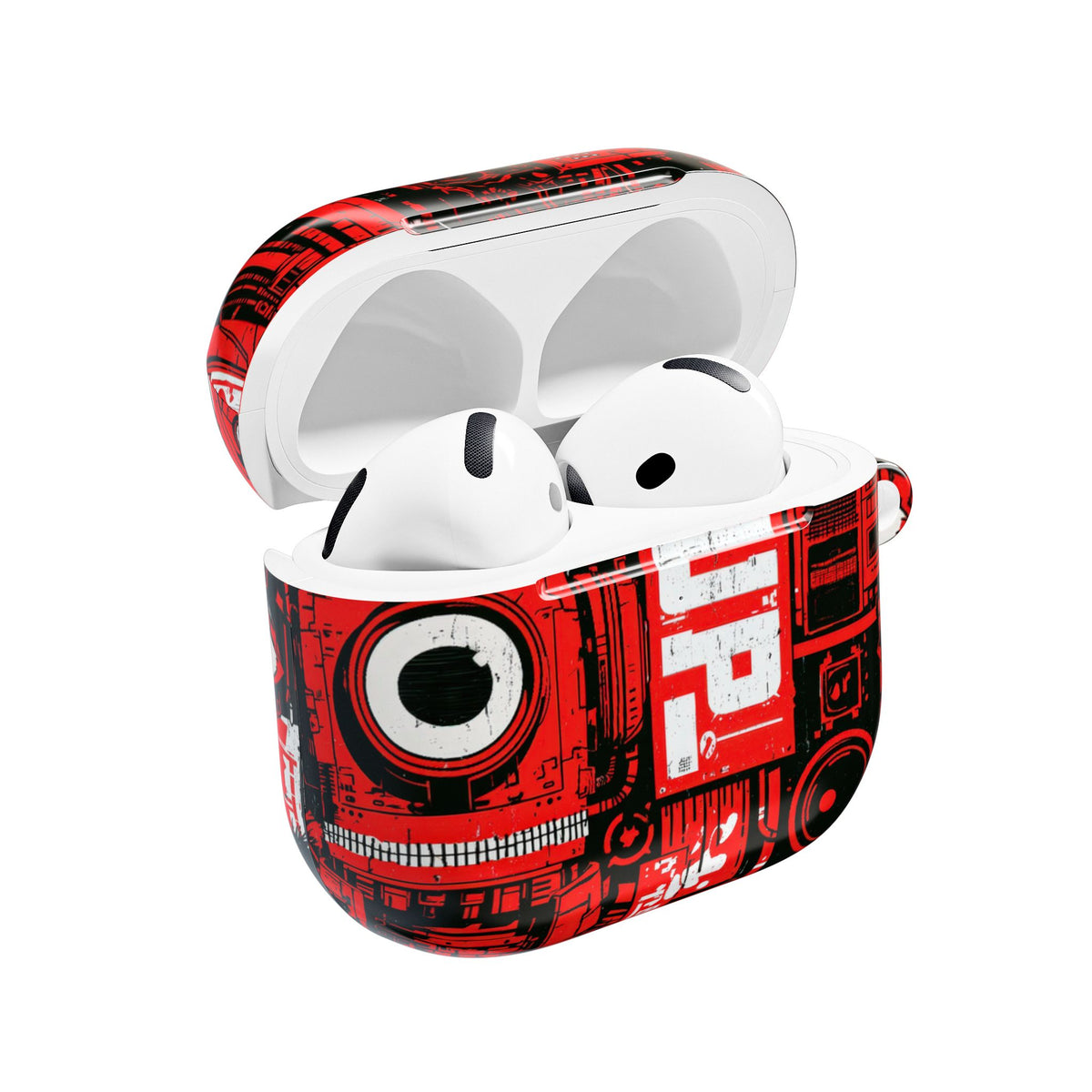 Neo Mecha Collage · Hard Case for AirPods & AirPods Pro · Red