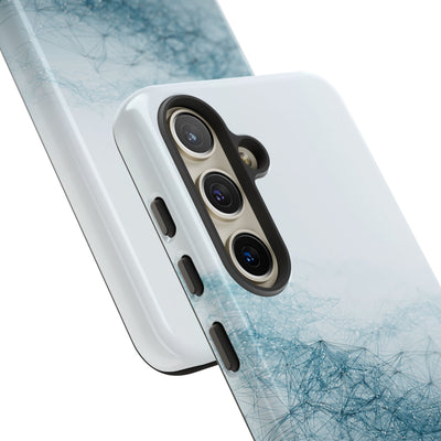 Teal Tough Phone Case for Samsung - Cyan Vector Lattice