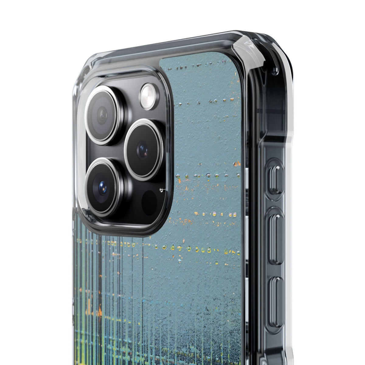 Acid Raster Circuit · Clear Impact Magnetic Phone Case for iPhone · Teal