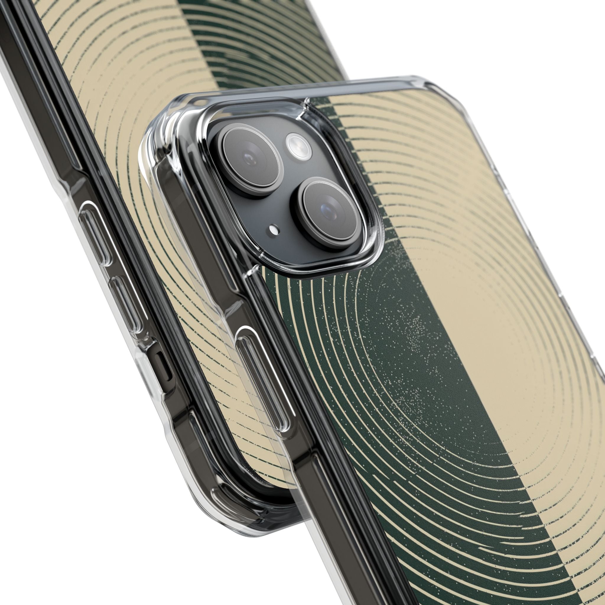 Green Impact MagSafe Phone Case for iPhone - Evergreen Split Grain