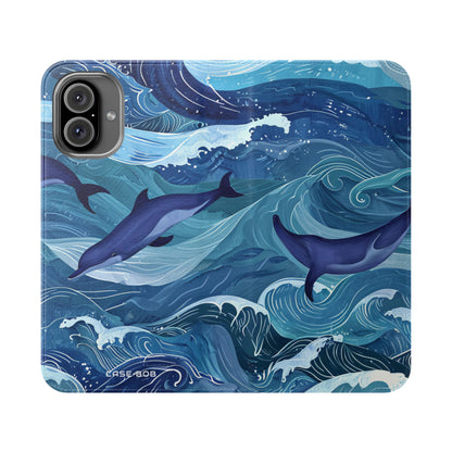 Dolphin Wave Dance - iPhone 16 Plus Case - Lompakko