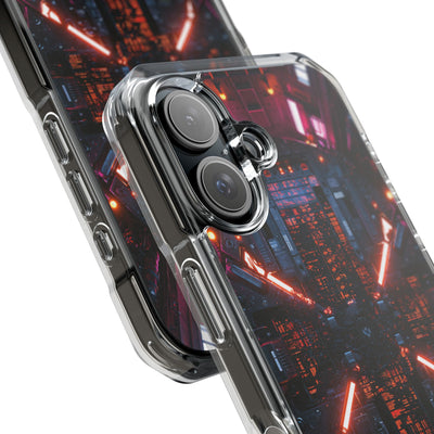 Cybernetic Reactor Core · Clear Impact Magnetic Phone Case for iPhone · Black