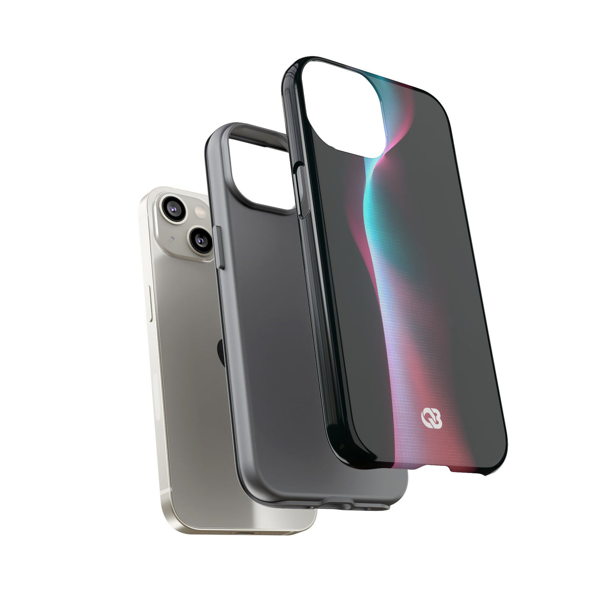 Neon Pixel Flow · Tough Phone Case for iPhone · Black
