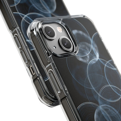 Blue Impact MagSafe Phone Case for iPhone - Cyan Pulse Ripple