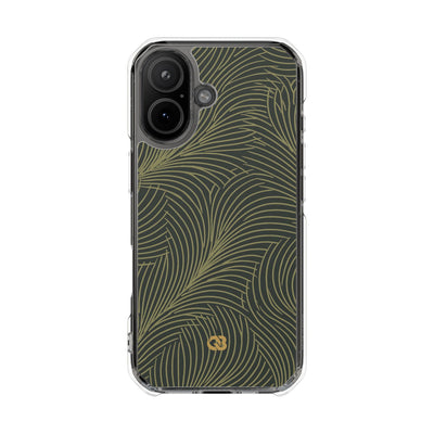 Green Impact MagSafe Phone Case for iPhone - Dark Olive Plume