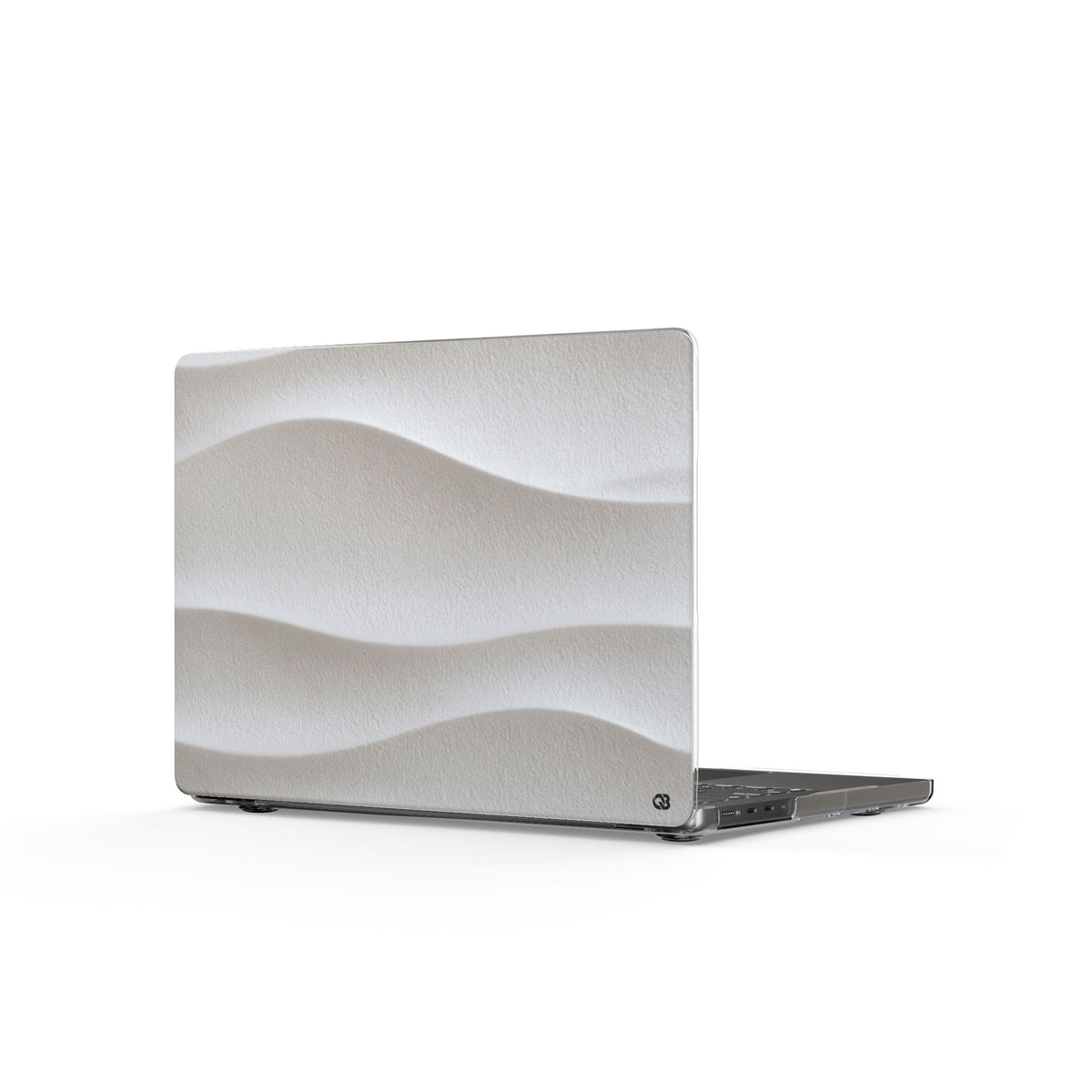 Sculpted Dune Relief · Clear Hard Case for MacBook · White