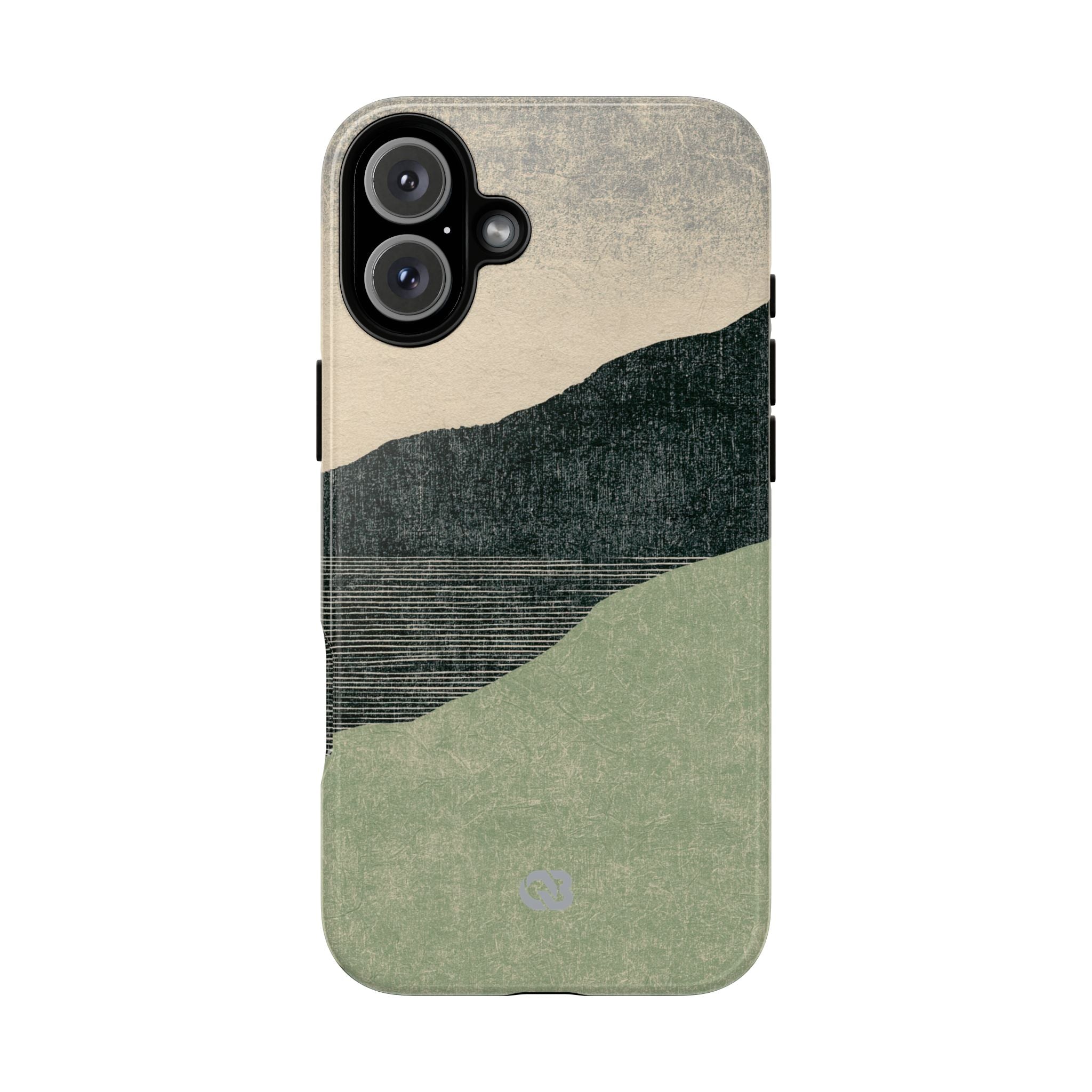 Green Tough Phone Case for iPhone - Moss Ridge Grain