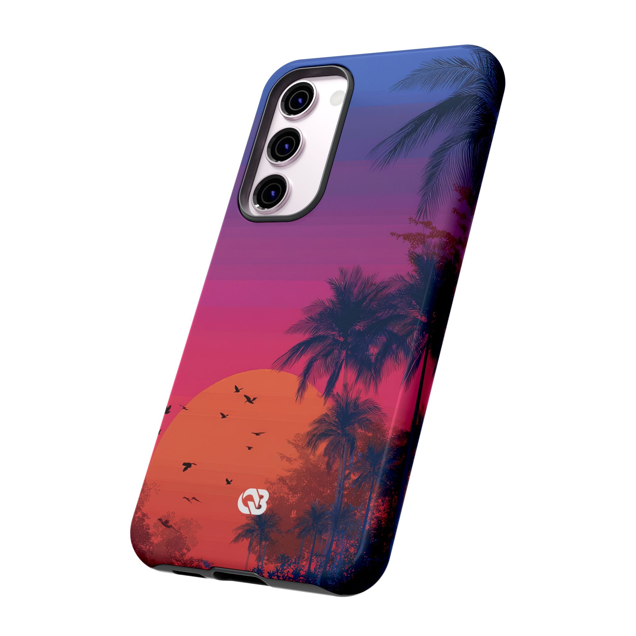 Neon Horizon Palms · Tough Coque de téléphone pour Samsung