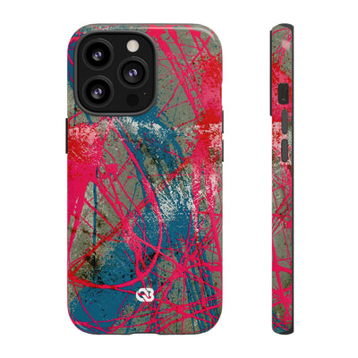 Neon Static Drip · Tough Phone Case for iPhone · Pink